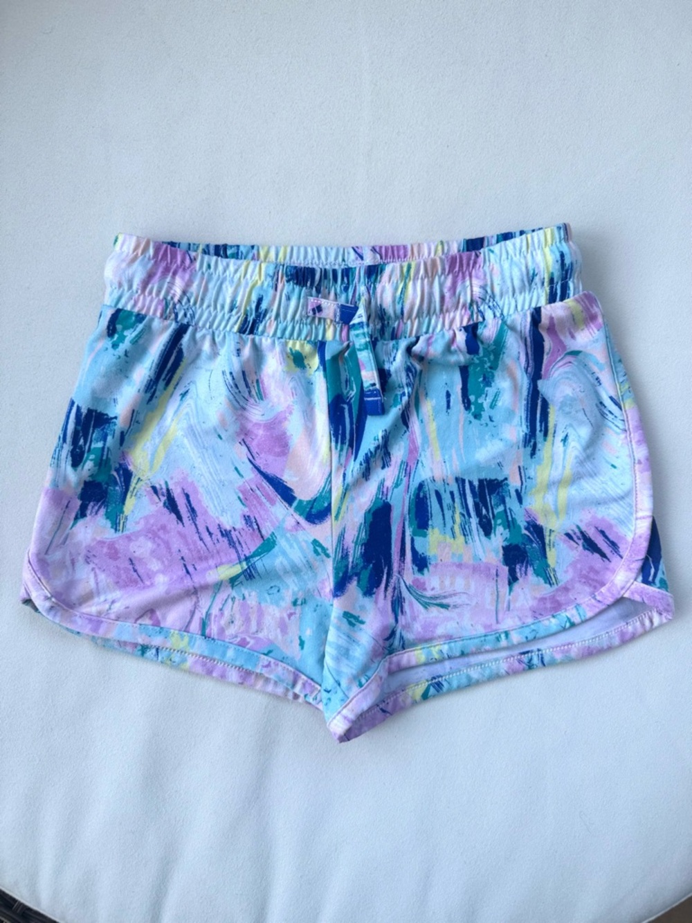 3T Disney Pastel Brushstroke Athletic Shorts in Pink, Blue & Purple